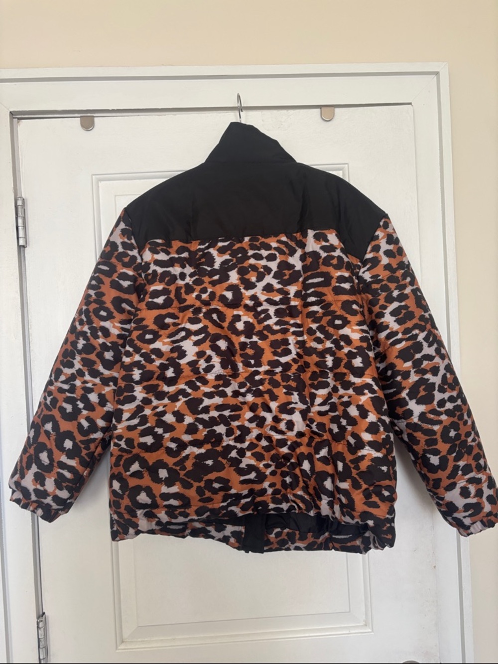 Daisy Street Leopard Print Puffer Jacket, Brown, 10 - Picture 3 of 8